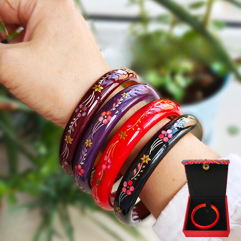 [Living Heritage]  Heritage Lacquer & Shell Inlay Bangle