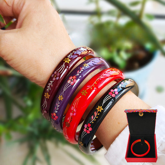 [Living Heritage]  Heritage Lacquer & Shell Inlay Bangle