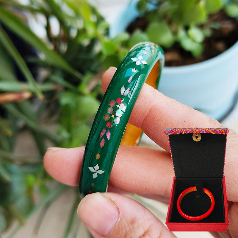 [Living Heritage]  Heritage Lacquer & Shell Inlay Bangle