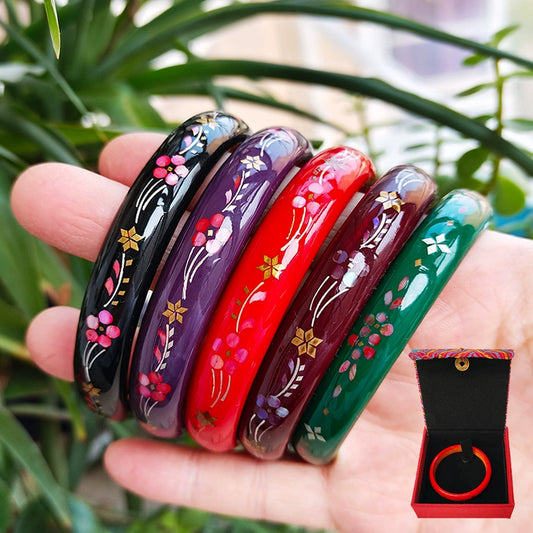 [Living Heritage]  Heritage Lacquer & Shell Inlay Bangle