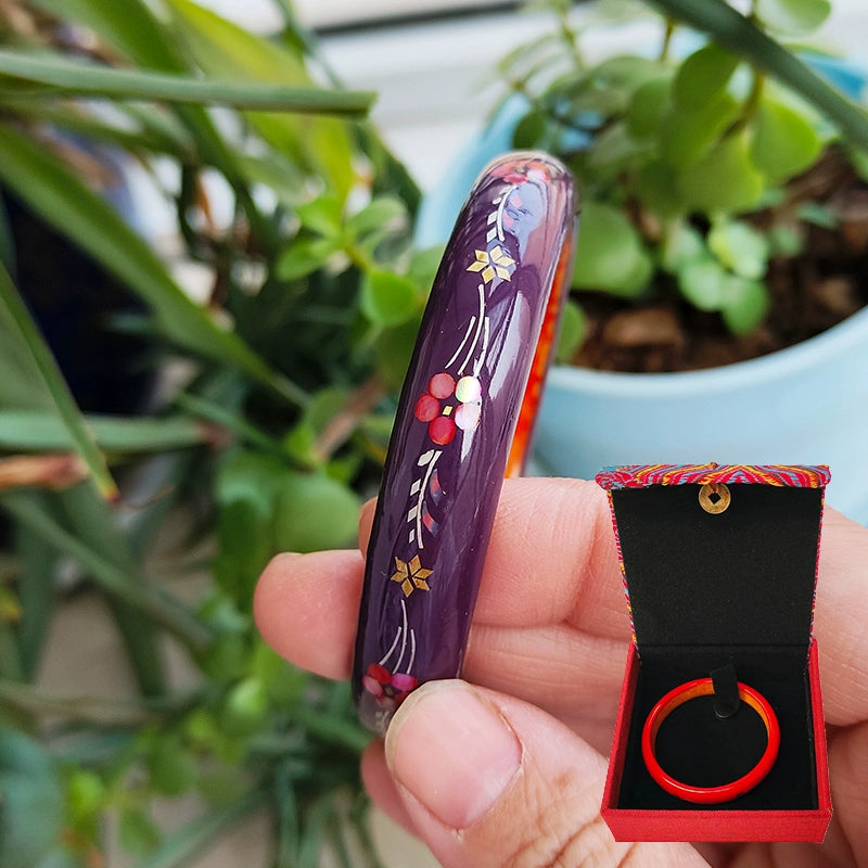 [Living Heritage]  Heritage Lacquer & Shell Inlay Bangle