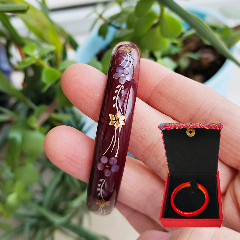 [Living Heritage]  Heritage Lacquer & Shell Inlay Bangle