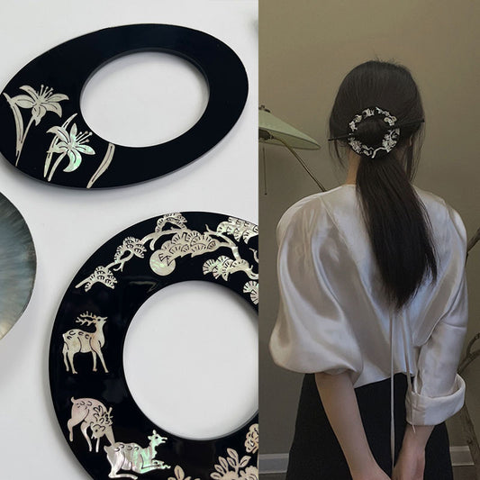 [Living Heritage] Mother-of-pearl Inlay Lacquer Hair Slide