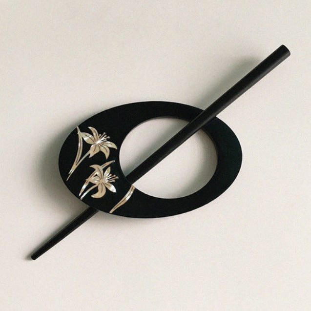 [Living Heritage] Mother-of-pearl Inlay Lacquer Hair Slide