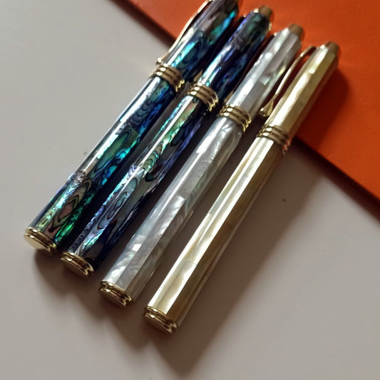 [Living Heritage] Iridescent Abalone Shell Inlay Fountain Pen