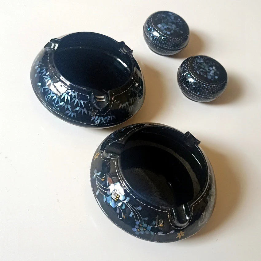 [Living Heritage] Starry Blossom Mother-of-pearl Inlay Lacquer Ashtray